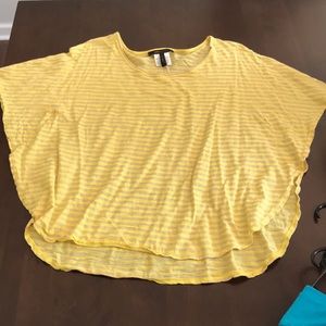BCBGMaxAzria Yellow and tan striped shirt
